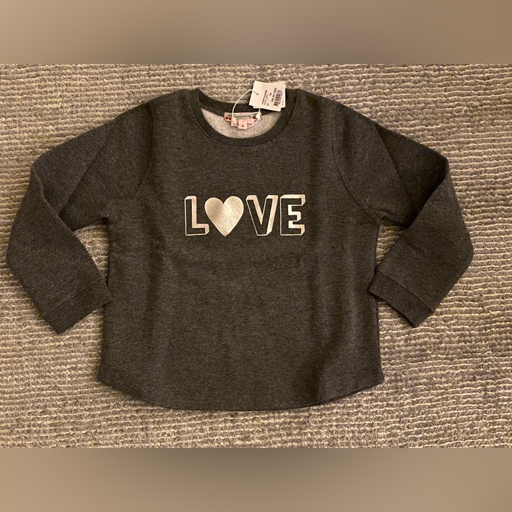 NWT Authentic BONPOINT ‘Love’ Sweatshirt - Size 4 Years
